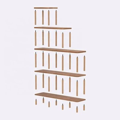 Гостиная Книжная полка из твердого дерева Буковая древесина Минималистская деревянная книжная полка со складной полкой