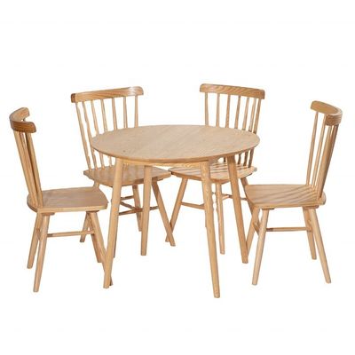 Современный столовой стол и стул накрытие набор для мебели из твердого дерева в натуральном или пепельного цвета