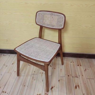 Общий современный скандинавский дизайн твердое золото деревянное ротанное столовое кресло для домашней мебели