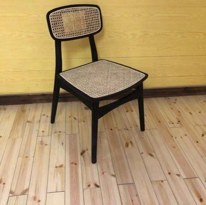 Общий современный скандинавский дизайн твердое золото деревянное ротанное столовое кресло для домашней мебели