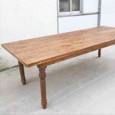 Материал покрытия Твердое дерево Классический дизайн складной фермы столовой свадебный стол с деревянным покрытием и складной функцией