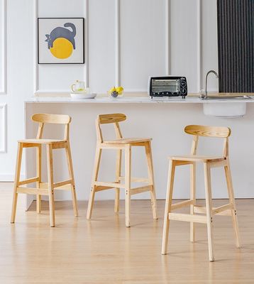 Винтажный стиль высокого стула барный стул с твердым деревянным материалом LL-C34