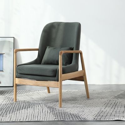 Серое/зеленое деревянное одноместное диванное кресло для современной мебели гостиной
