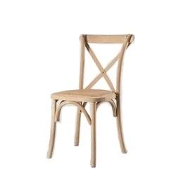 Гостиничный стул Vintage X Cross Back Складируемый деревянный свадебный праздник Ресторан Столы для обеда с ратанным покрытием