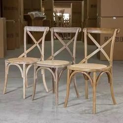 Гостиничный стул Vintage X Cross Back Складируемый деревянный свадебный праздник Ресторан Столы для обеда с ратанным покрытием