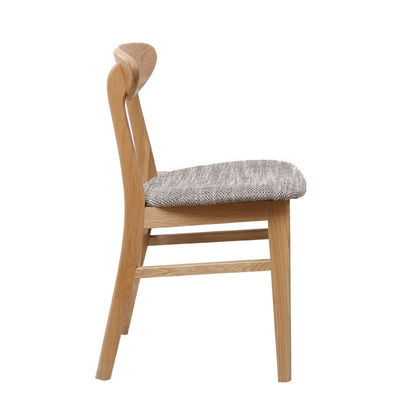 Скандинавский современный столовый стул из твердого дерева с кожаным мягким сиденьем и спинкой