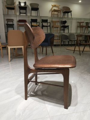 Классический северный ресторанный стул W48cm*D50cm*82cm с деревянными стульями из бурвудского/коричневого цвета