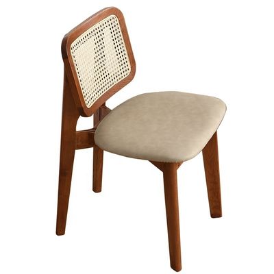 Создайте роскошный ресторанный опыт с помощью Nordic Light Luxury Solid Wood Rattan Back Leather Chair