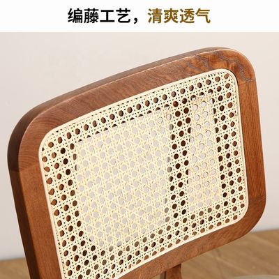 Создайте роскошный ресторанный опыт с помощью Nordic Light Luxury Solid Wood Rattan Back Leather Chair