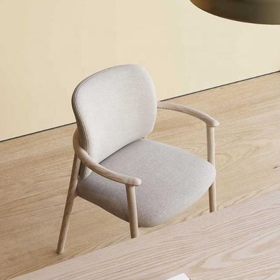 Домашняя мебель Luxury High End Nordic Solid Ash Wood Bent Backrest High Density Sponge Утепленное кресло для рук