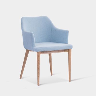 Гостиничный ресторанный столовый стул с деревянной рамой из твердого пепла и пенообразным сиденьем из металлической ткани