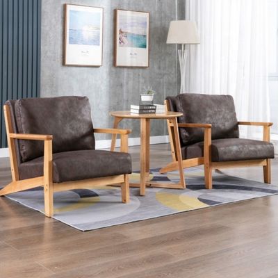 Nordic Morden Solid Wood Vintage Single Sofa Wooden Leisure Arm Chair Утепленный диван Лежачий стул