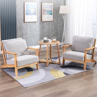 Nordic Morden Solid Wood Vintage Single Sofa Wooden Leisure Arm Chair Утепленный диван Лежачий стул