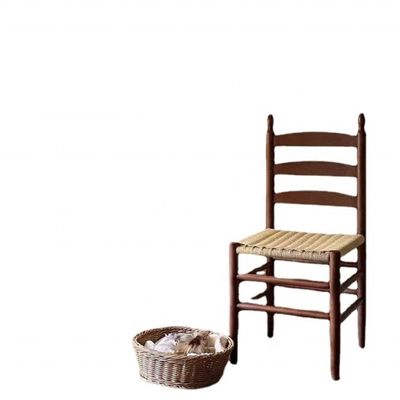 Стол для обеда из твердого дерева с веревочным сиденьем Идеальное сочетание формы и функции