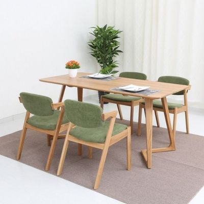 NC/PU Paint Finish Solid Wood Leather Dining Chair for Durable Restaurant (НК/ПУ красочная отделка из твердой древесины)