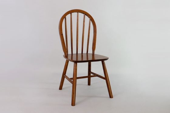 Скандинавский современный столовый стул с спинкой и I-образной плотной деревянной рамой в NC / PU краской