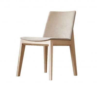 Простой дизайн Ресторан Гостиная Ткань Стол для обеда с регулируемой спинкой и деревянными ногами в помещении