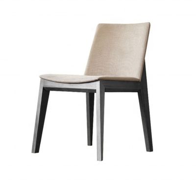 Простой дизайн Ресторан Гостиная Ткань Стол для обеда с регулируемой спинкой и деревянными ногами в помещении