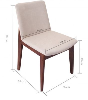 Простой дизайн Ресторан Гостиная Ткань Стол для обеда с регулируемой спинкой и деревянными ногами в помещении