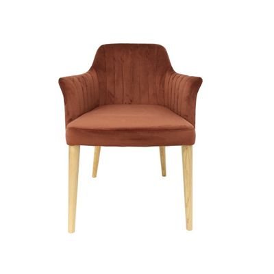 Ресторанная мебель бархатный стул для столовой с ногами из твердого дерева и без складной конструкции