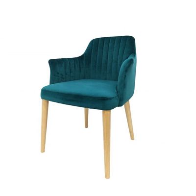 Ресторанная мебель бархатный стул для столовой с ногами из твердого дерева и без складной конструкции