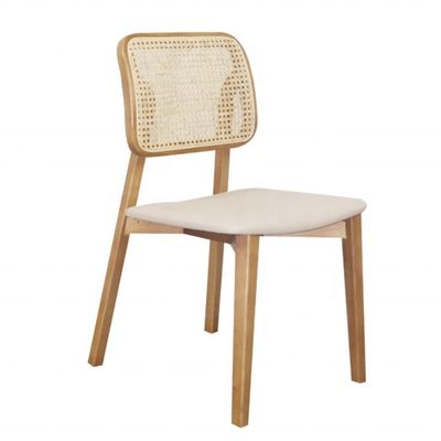 Деревянный столовый стул из ротана в стиле Nordic Leisure для современного интерьера