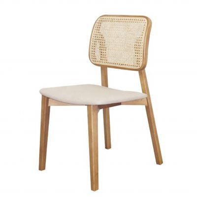 Деревянный столовый стул из ротана в стиле Nordic Leisure для современного интерьера
