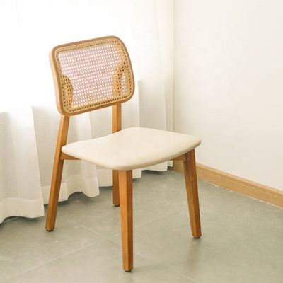 Деревянный столовый стул из ротана в стиле Nordic Leisure для современного интерьера