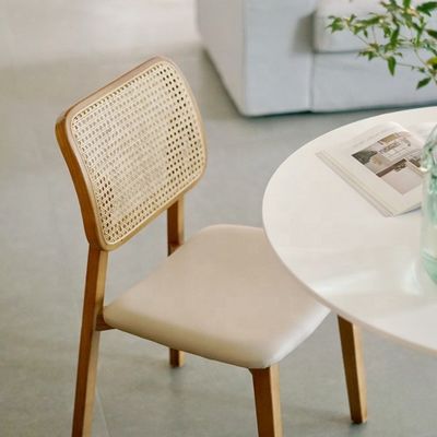 Деревянный столовый стул из ротана в стиле Nordic Leisure для современного интерьера