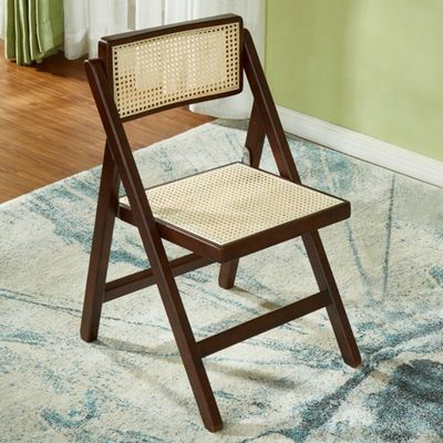 Массивное дерево и ратан складной столик для естественного вида современная мебель