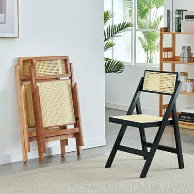 Массивное дерево и ратан складной столик для естественного вида современная мебель