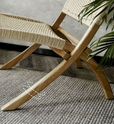 Без усилий элегантность лакированная отделка скандинавский классический тканевый шнур твердое дерево складной стул для гостиной