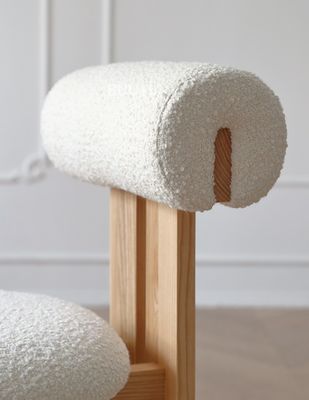 Винтажный столовый стул из твердого дерева с лакированной отделкой и съемной губной подушкой