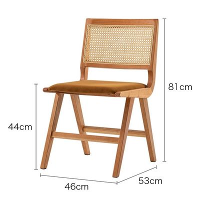 Домашняя мебель Лакированная отделка Массивное деревянное столовое кресло с подушкой и естественным ретиновым спинкой Для современной дизайнерской мебели