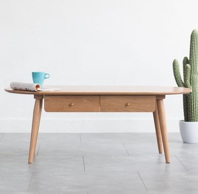 Современная деревянная мебель для гостиной W120*D60*H45CM Массивный деревянный кофейный стол с почтовой упаковкой