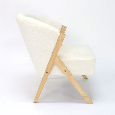 Дизайн гостиной W58*D68*H78CM Nordic Lounge Leisure Wooden Sofa Chair for OEM Service Принято