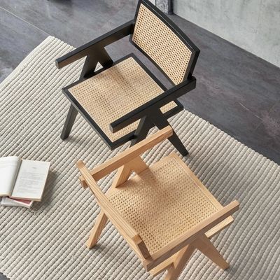 Morden Dining Fruniture Специфическое столовое кресло для винтажного садового тростника Раттанная валка Деревянный кресло в гостиничной столовой
