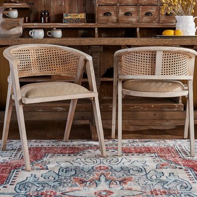 Гостиница Nordic Solid Wood Wicker Rattan Back Стул для обеда Гостиная Русалка из ротана