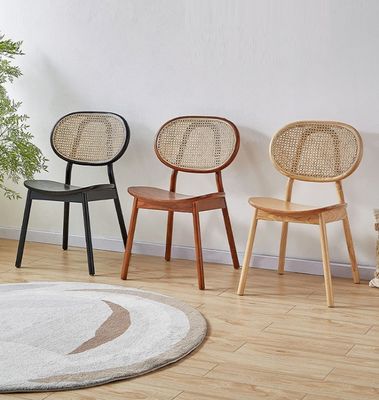 Современный дизайн Ash Wood Frame Rattan Eating Chair для мебели ресторанов