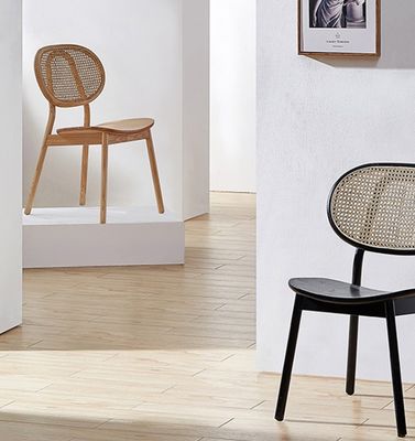 Современный дизайн Ash Wood Frame Rattan Eating Chair для мебели ресторанов