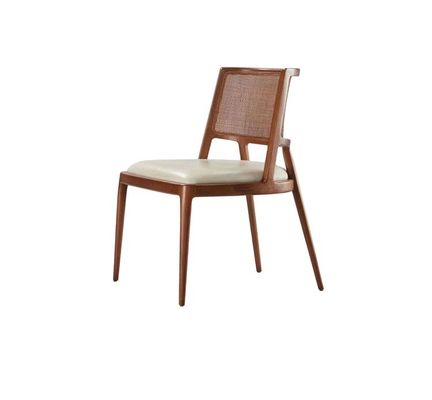 Ashwood Frame Nordic Design Modern Solid Wood PU Leather Rattan Dining Room Restaurant Chair 2023 для кафе и ресторанов