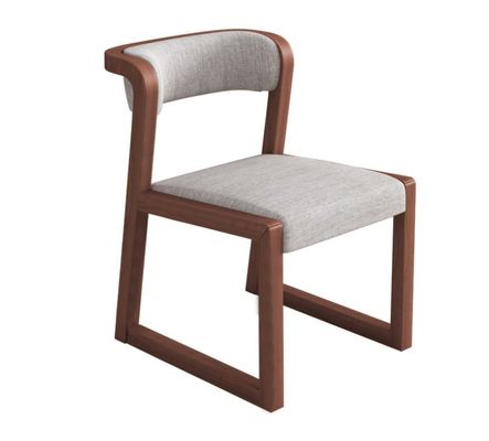 Деревянный стул из PU кожи/волокна и белья W56*D51*H71CM для столовой Ресторан в современном скандинавском стиле без складок