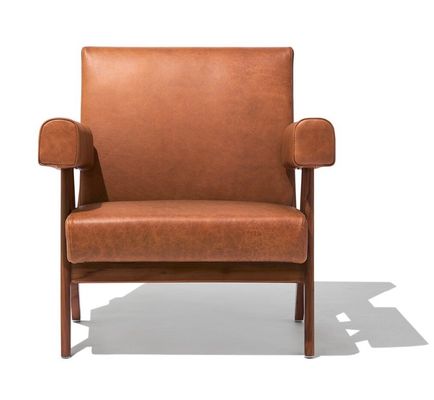 Развлекательный салон Сольный деревянный диван стул с настраиваемой PU кожи и пепельной деревянной рамы