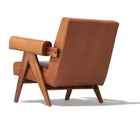 Развлекательный салон Сольный деревянный диван стул с настраиваемой PU кожи и пепельной деревянной рамы