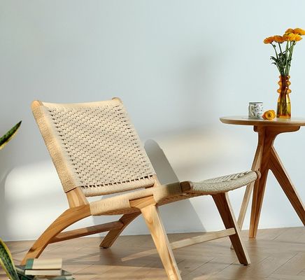 Массивный деревянный ткань шнурка однодневный диван стул смесь стиля и функции для мебели гостиной