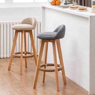 Отсоединяемые стены из пепла Luxury Bars Chairs Style Fabric/PU Leather Modern Wood Chair Bar Stool для коммерческой мебели