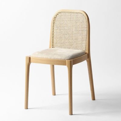 Стул для обеда из бараниной шерсти/бархатного ратана W47*D50*H78CM Роскошное современное дерево для мебели в гостиной