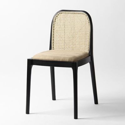 Стул для обеда из бараниной шерсти/бархатного ратана W47*D50*H78CM Роскошное современное дерево для мебели в гостиной