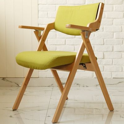 Складные стулья Ткань Дубовое дерево Металл Складные столы для обеда для мероприятий W50*D60*H82CM Мебель для столовой