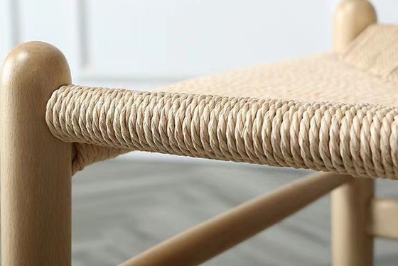 Прочный и универсальный твердый древесина PU кожаная ткань натуральный пластик ратан образец с нитролаком отделки